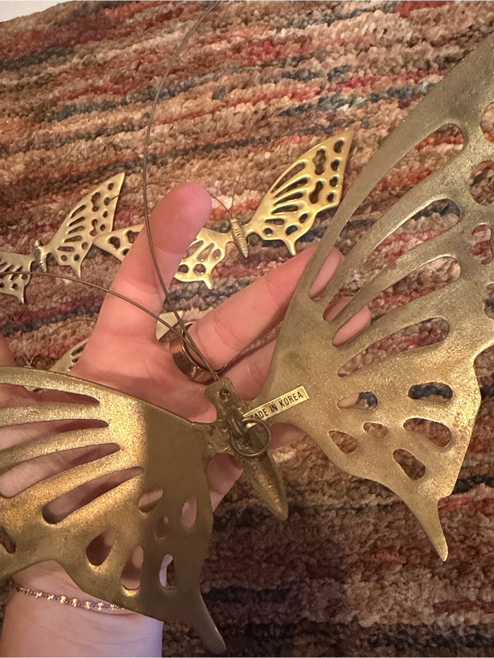 Vintage Brass MCM Set of 4 Wall Butterflies - Picture 6 of 6